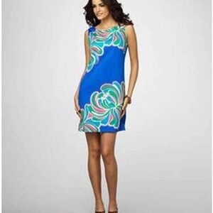 💚Lilly Pulitzer💙 Brewster Blue Big Bang Stephanie Shift